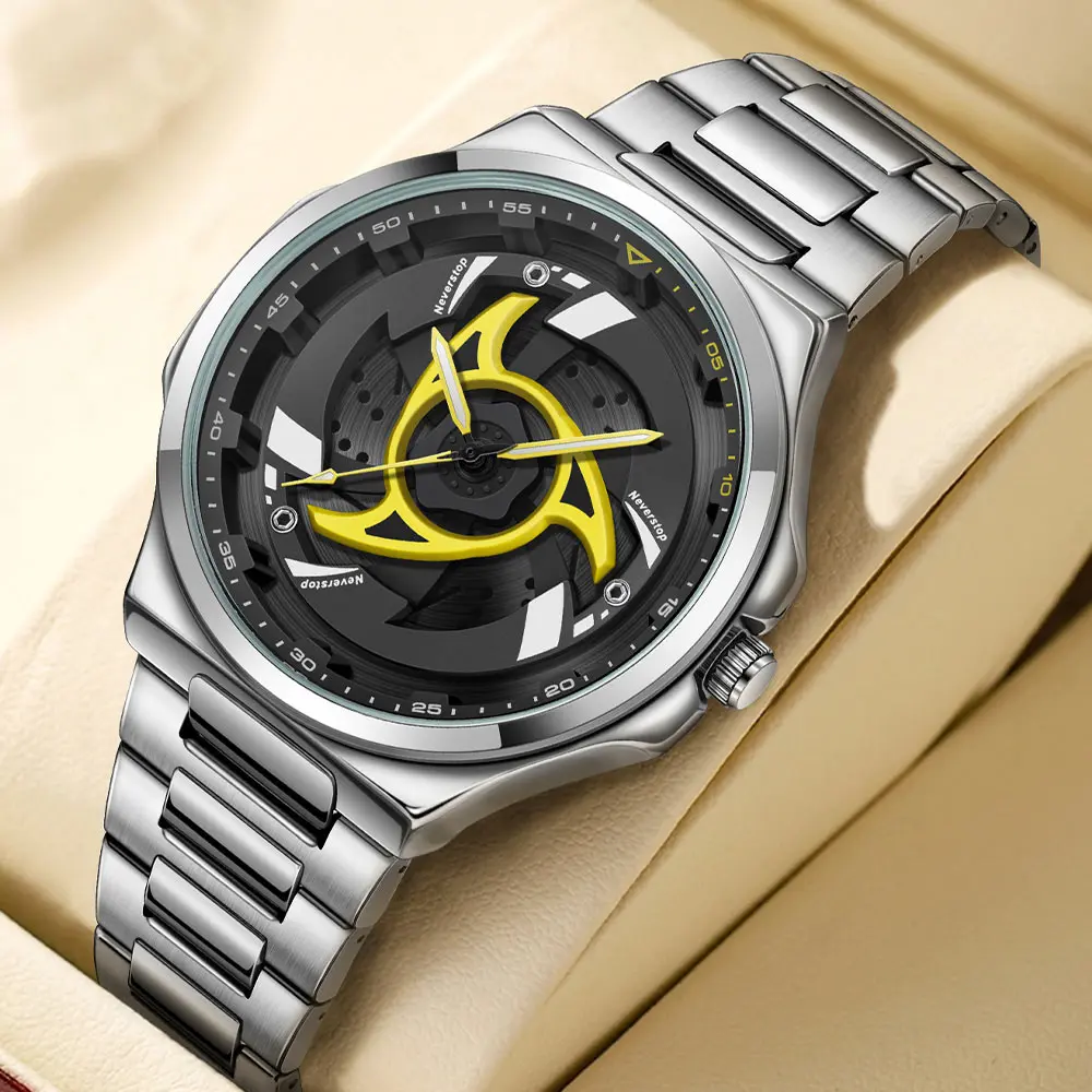 YAZOLE N946 Men's Fashionable and Stylish Luminous Quartz Watch Rotatable Anime-Inspired Customizable reloj hombre