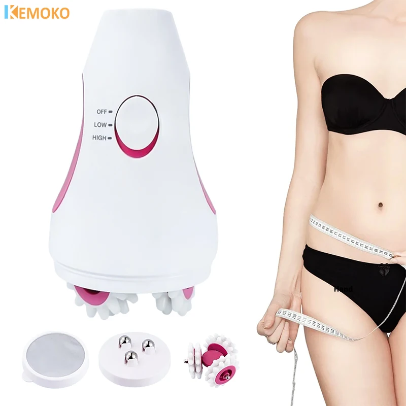 Massage Lose Weight Machine Roller Instrument Abdominal Exercise Handle-held Electric Machine 3D Full Body Slimming Massage Tool