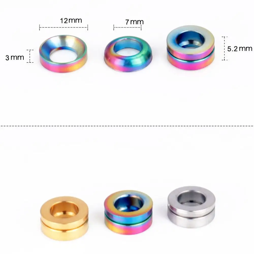 Bike Bicycle Parts Disc Brake Caliper Brake Caliper Group Titanium M6 Concave Convex Washer Spacer XT Mounting Bolts