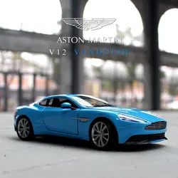 12-金属製の車のおもちゃ,子供用の高性能おもちゃ,教育用ゲーム,モデル1:24 aston marin vankish,ギフト