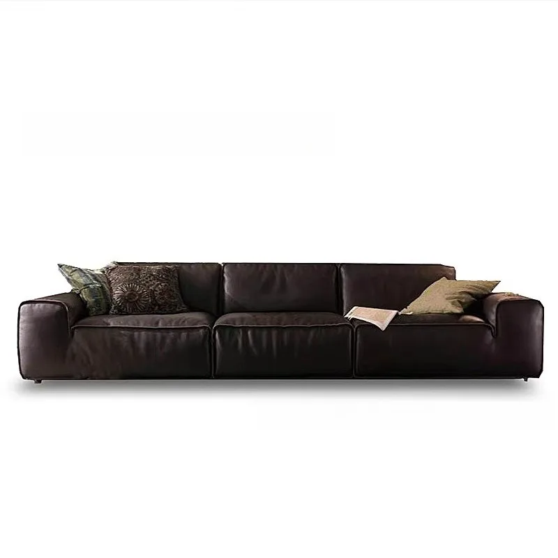 

Italian minimalist first-layer cowhide sofa