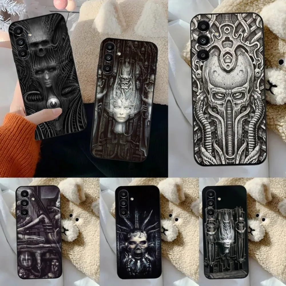 Hr Giger Li II   Phone Case For Samsung S24,23,22,30,21,10,9,Ultra,Plus,Lite,FE,5G Black Soft Case