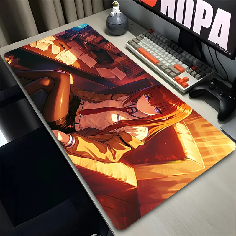High-Quality Gaming Mouse Pad Steins Gate kawaii  Computer Desk Mat Natural Rubber Carpet Large XXL Mousepads Gamer Keyboard Mat