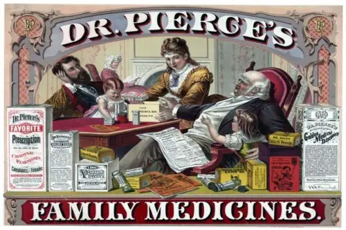 Medicine Advert Vintage Retro Style Metal Sign Plaque, Dr Pierce Family