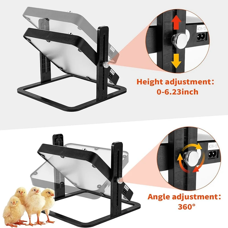 Brooder Heating Plate Height Adjustable Incubation Plate Chicken Duck Egg Incubation Heat Lamp Household Poultry EU Plug