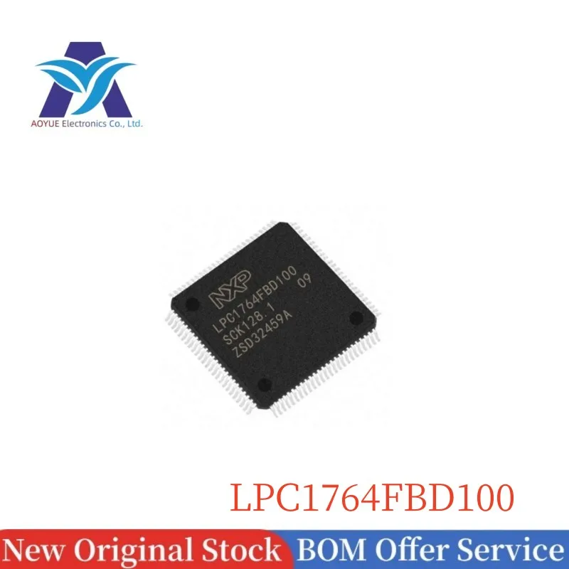 New Original IN STOCK LPC1764FBD100 LQFP100 32-bit Arm Cortex®-M3 microcontroller-mcu up to 512 kB flash 64kB SRAM with Ethernet