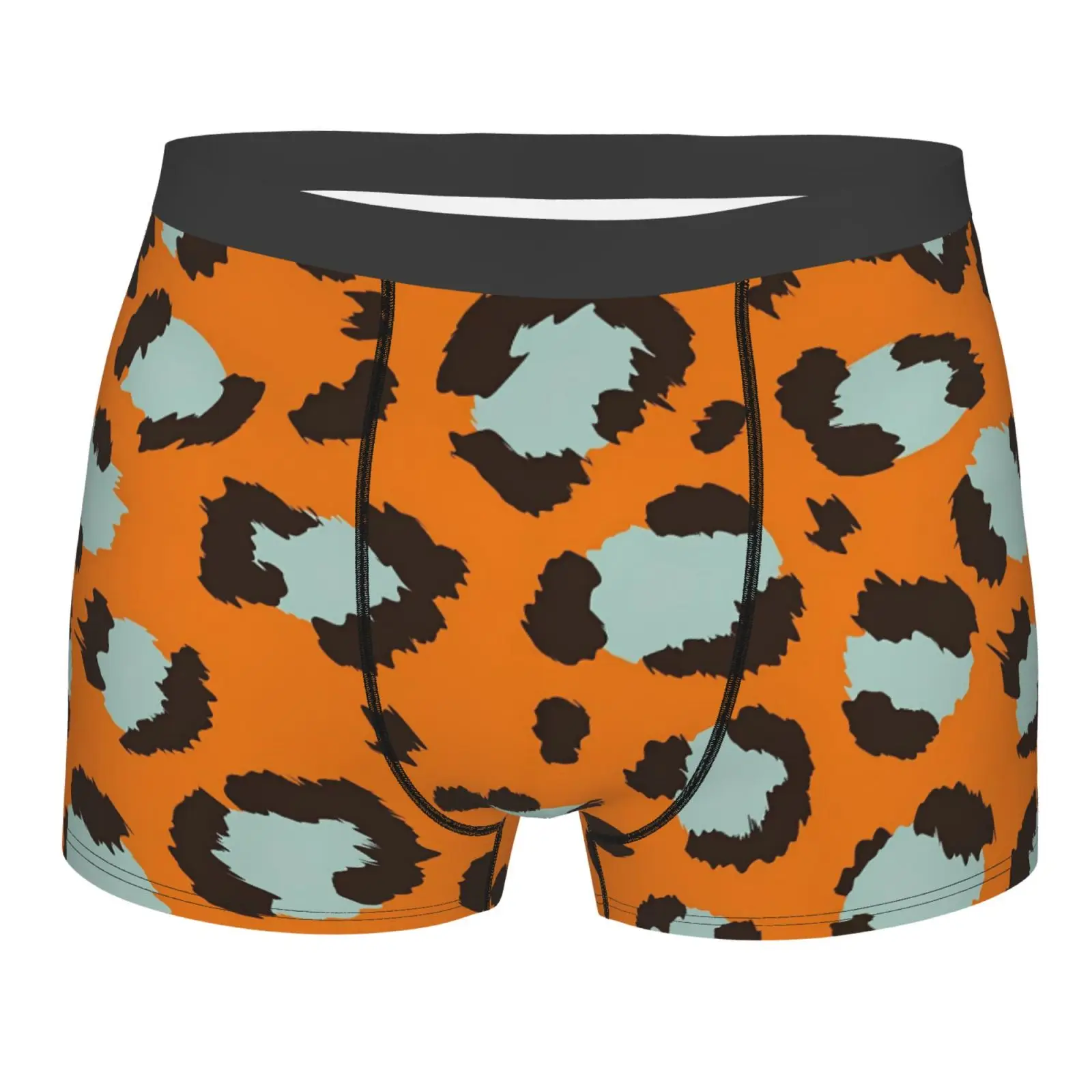 Black and Yellow Leopard Series Print Pattern Underwear Novelty Boxer Briefs Shorts Panties Homme Soft Underpants S-XXL