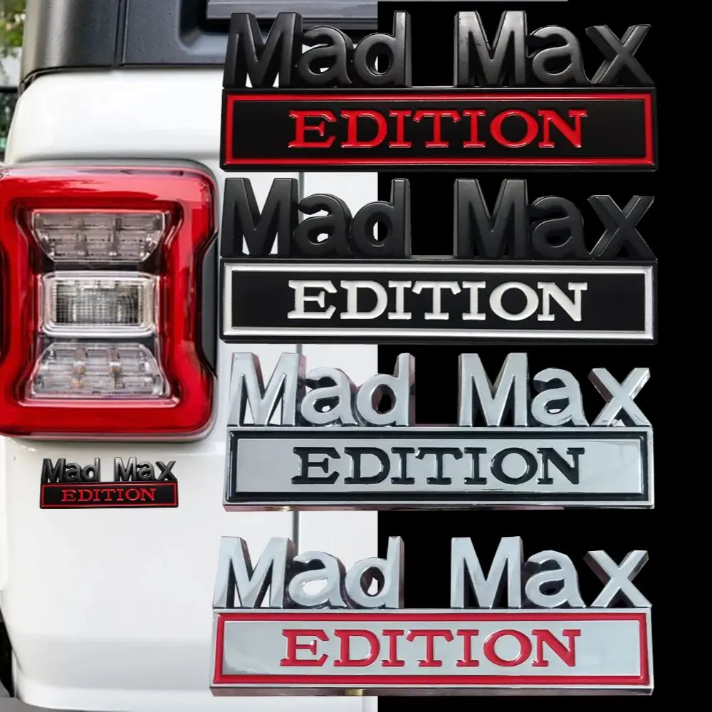 

Mad Max Edition Emblem Sticker Badge Fender Funny Decals Car Truck Replacement Door for Universal Vehicle SUV Motorcycle
