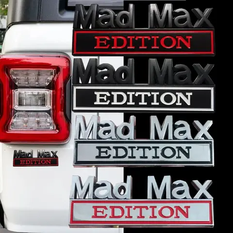 Mad Max Edition Emblem Sticker Badge Fender Funny Decals Car Truck Replacement Door for Universal Vehicle SUV Motorcycle