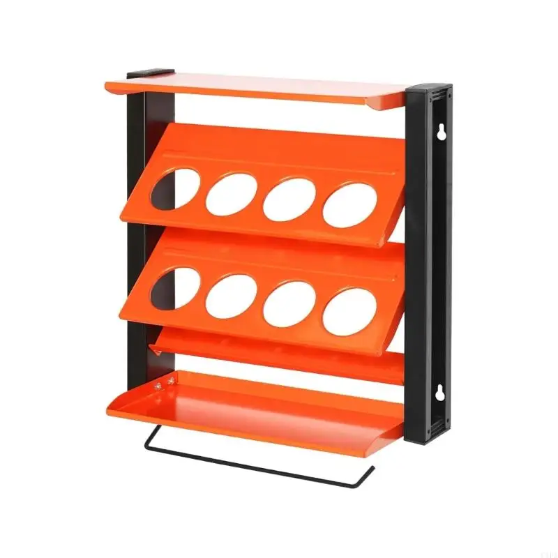

Metal Sprayer Can Rack Storage Stand with Paper Towel Holder Space Saving Design
