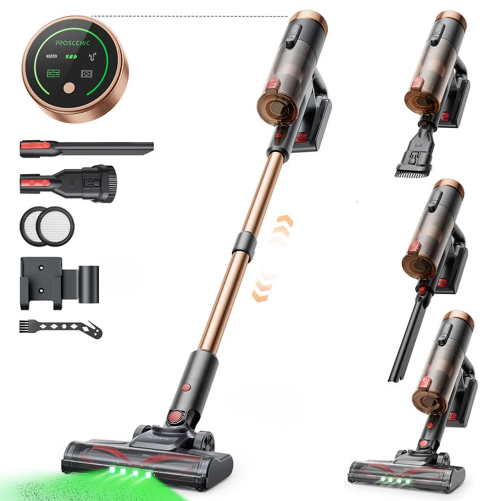 Aspirateur sans fil Proscenic P11 Ultra LED, aspiration de 40 kPa, autonomie de 40 minutes, brosse anti-emm�lement, filtration � 4 couches