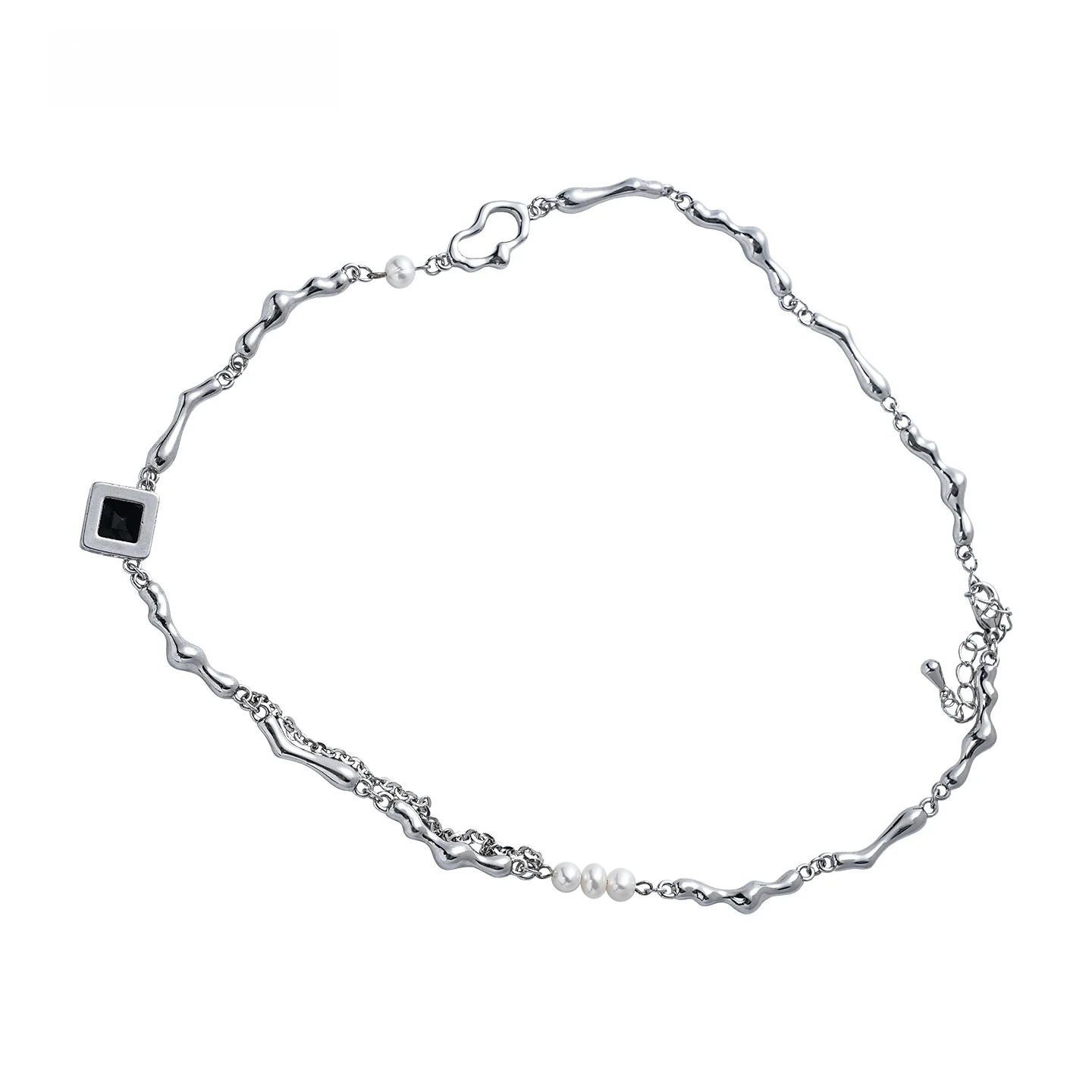 jiafen-2025-autumn-winter-new-irregular-pearl-splicing-black-square-simple-style-clavicle-necklace-women's-fashion-jewelry