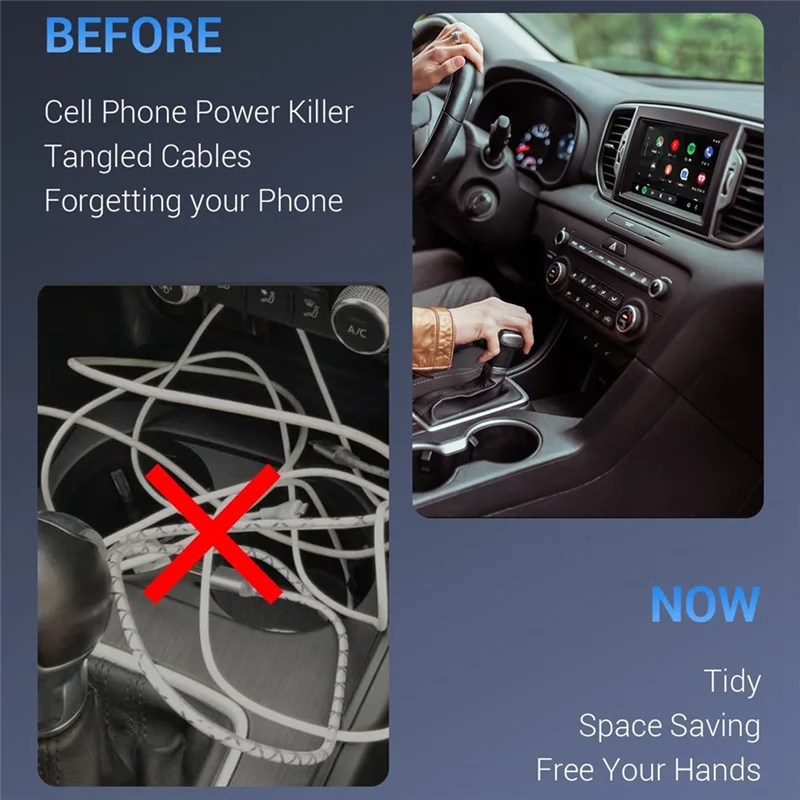 -BOFF Adaptador inalámbrico para automóvil Android, pequeño dongle inalámbrico para automóvil Android convierte cableado a inalámbrico para automóviles Android