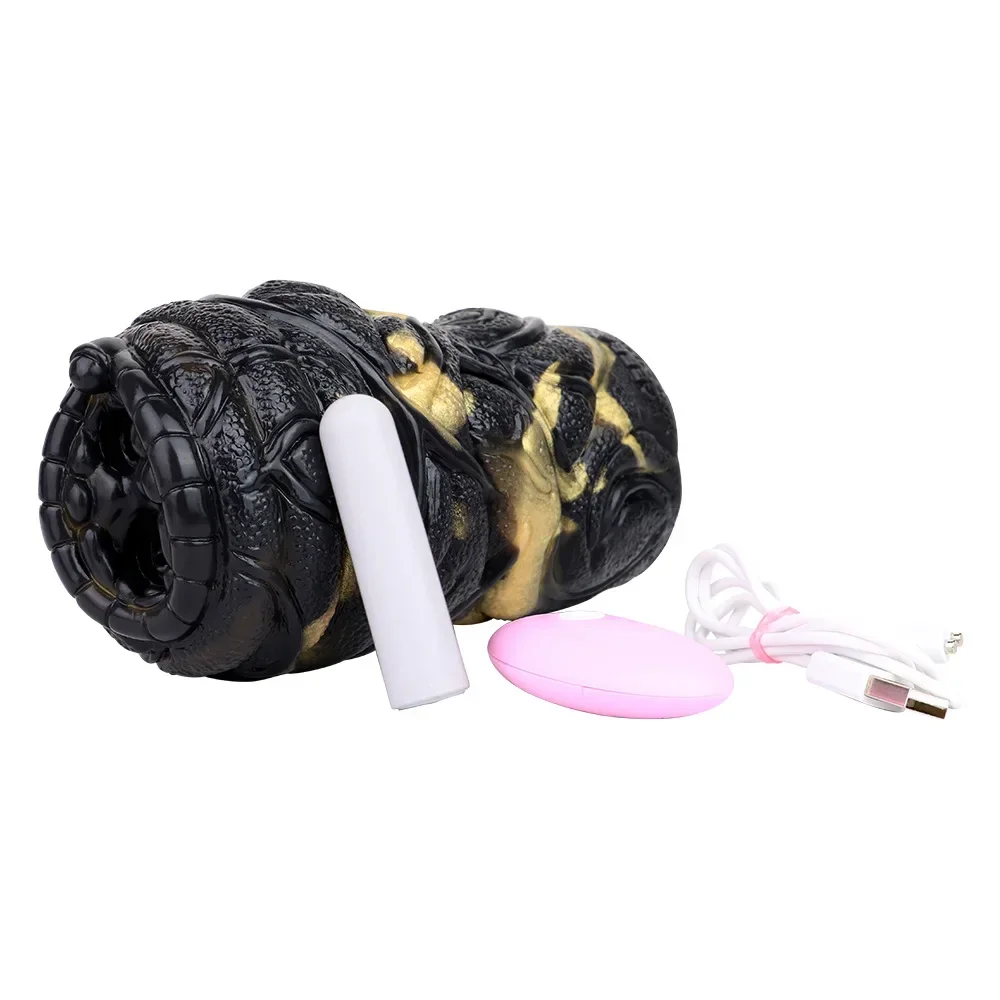 Vibrazione mucca nera doppio canale tazza di aeroplano a forma di Silicone animale esotico mucca Yin natica modello invertito giocattoli del sesso esotico