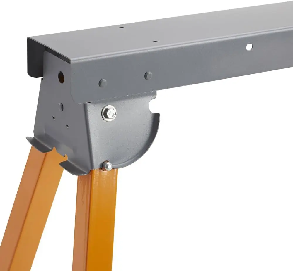 Sawhorses pieghevoli in acciaio PM-3300T – Set di 2 supporti per carichi pesanti – Pre-assemblato, arancione, 33"·Vendita diretta in fabbrica