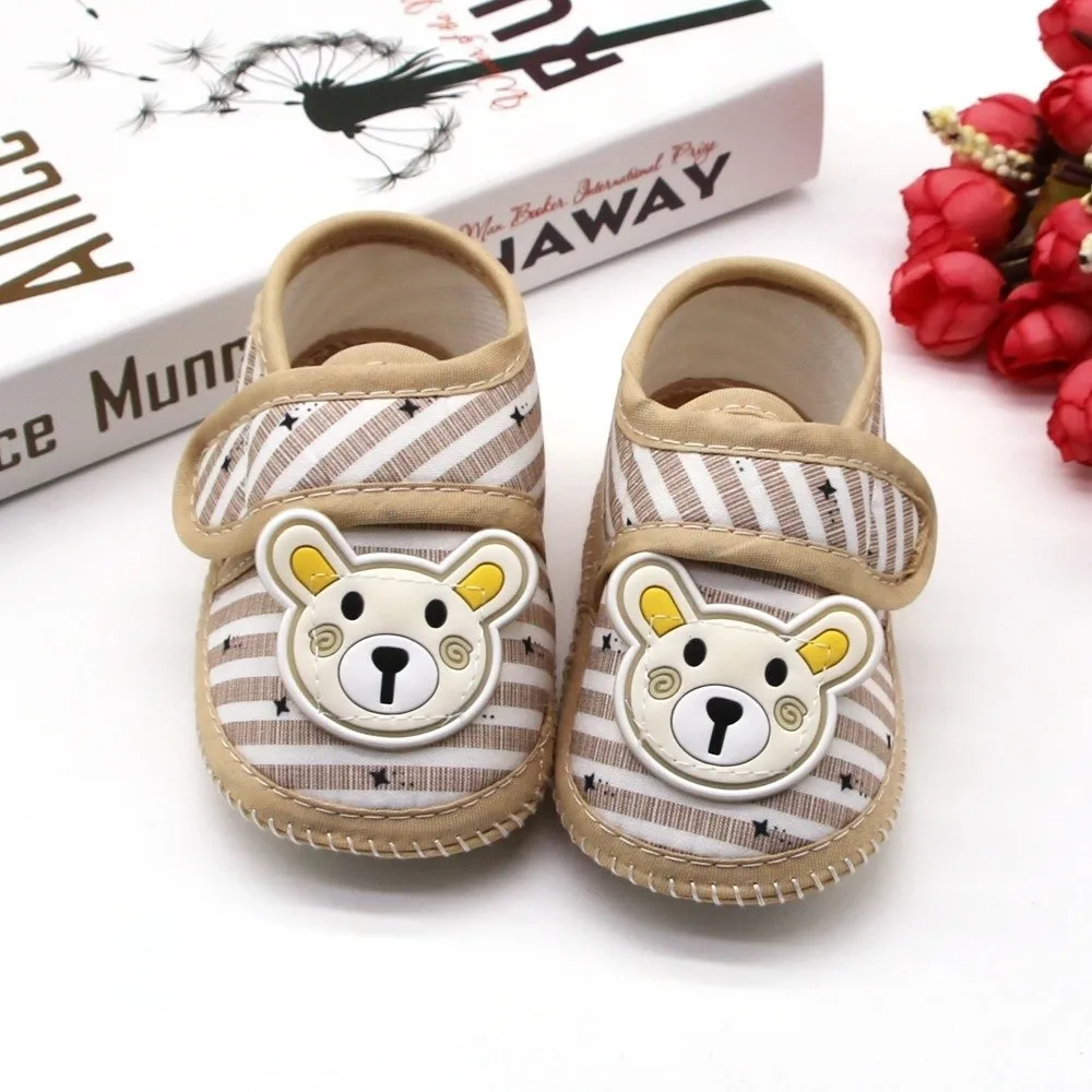 Cute Soft Sole Shoes Cartoon Bear Anti-slip Infant Walker Shoes Breathable Booties Newborn