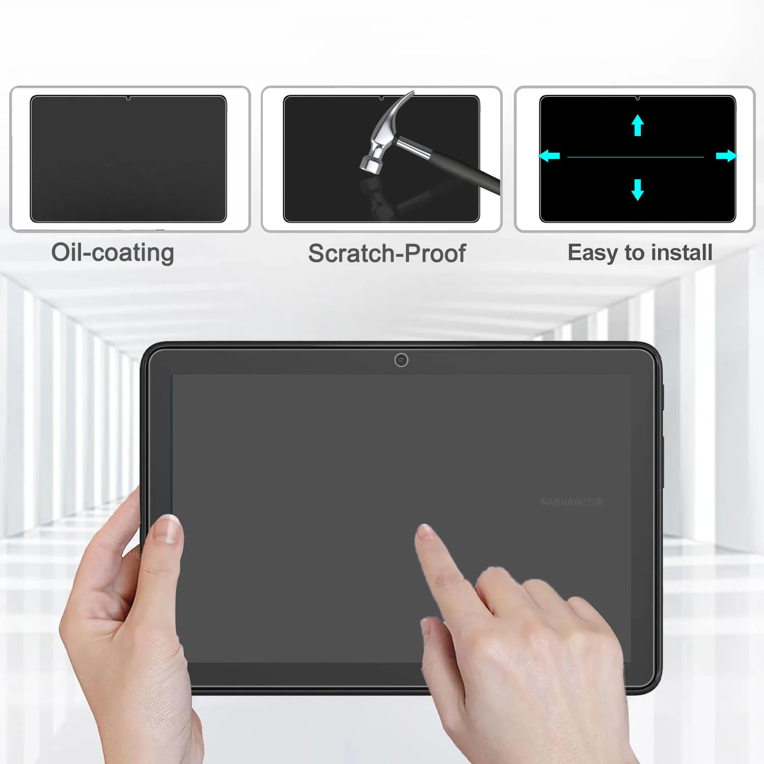 2 Pieces HD Scratch Proof Tempered Glass Screen Protector For New Amazon Fire HD 8 2024 Tablet Hard Clear Film