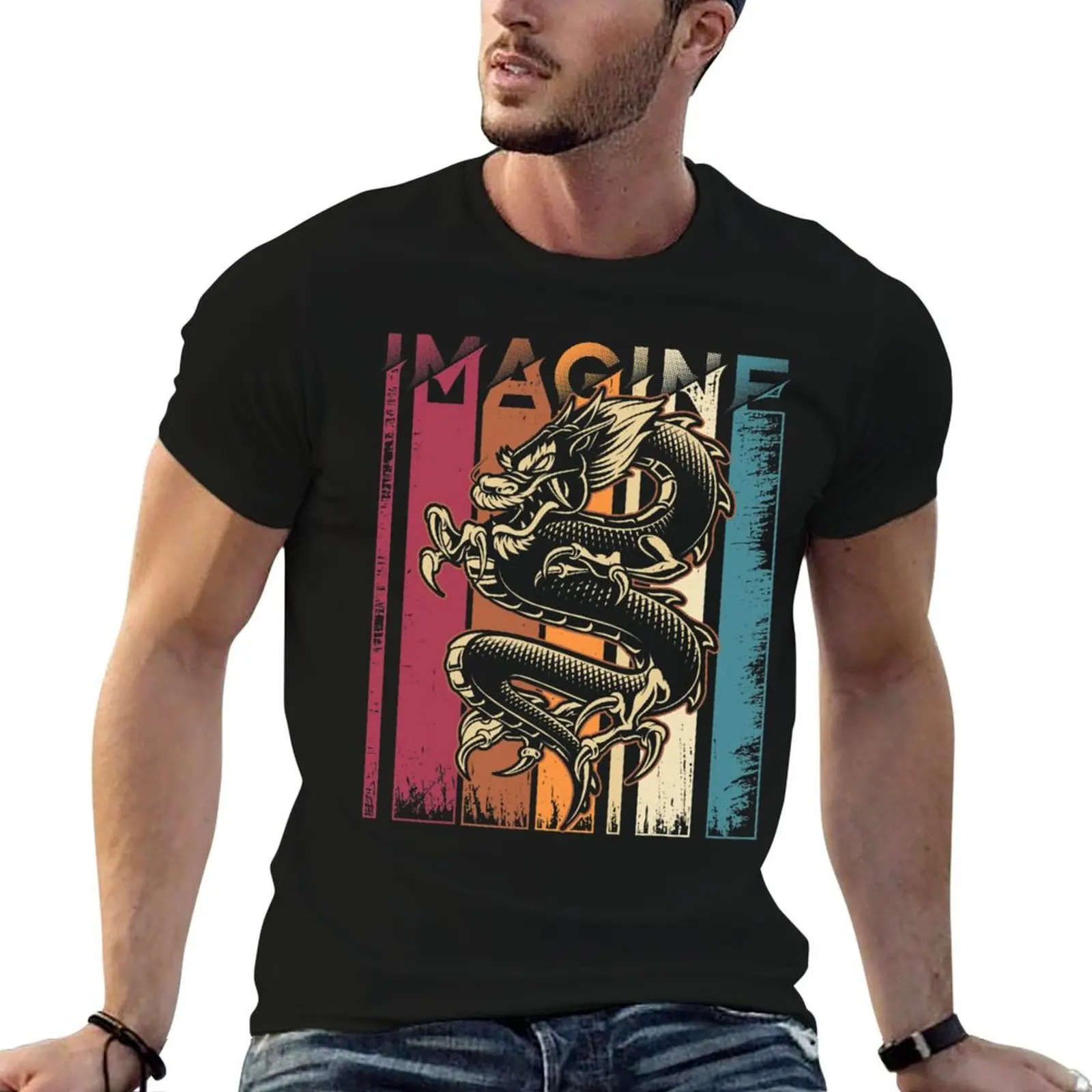 

Imagine Dragon Vintage Cool Art T-Shirt graphic t shirts blanks t shirt men