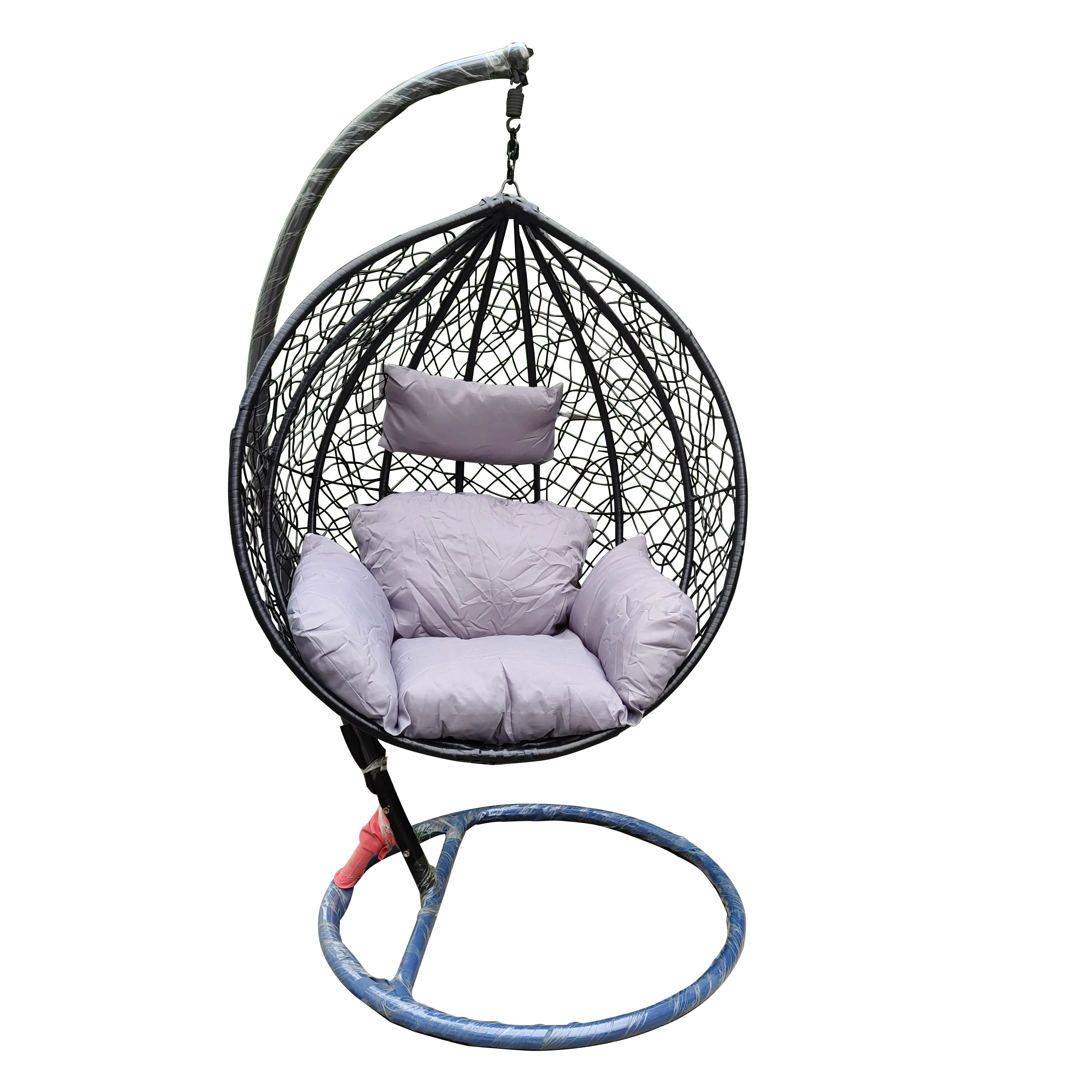 New Design Pear Shape Outdoor Rattan Swing Chair Round Circle Indoor Bird Nest Swing Chair for Adult