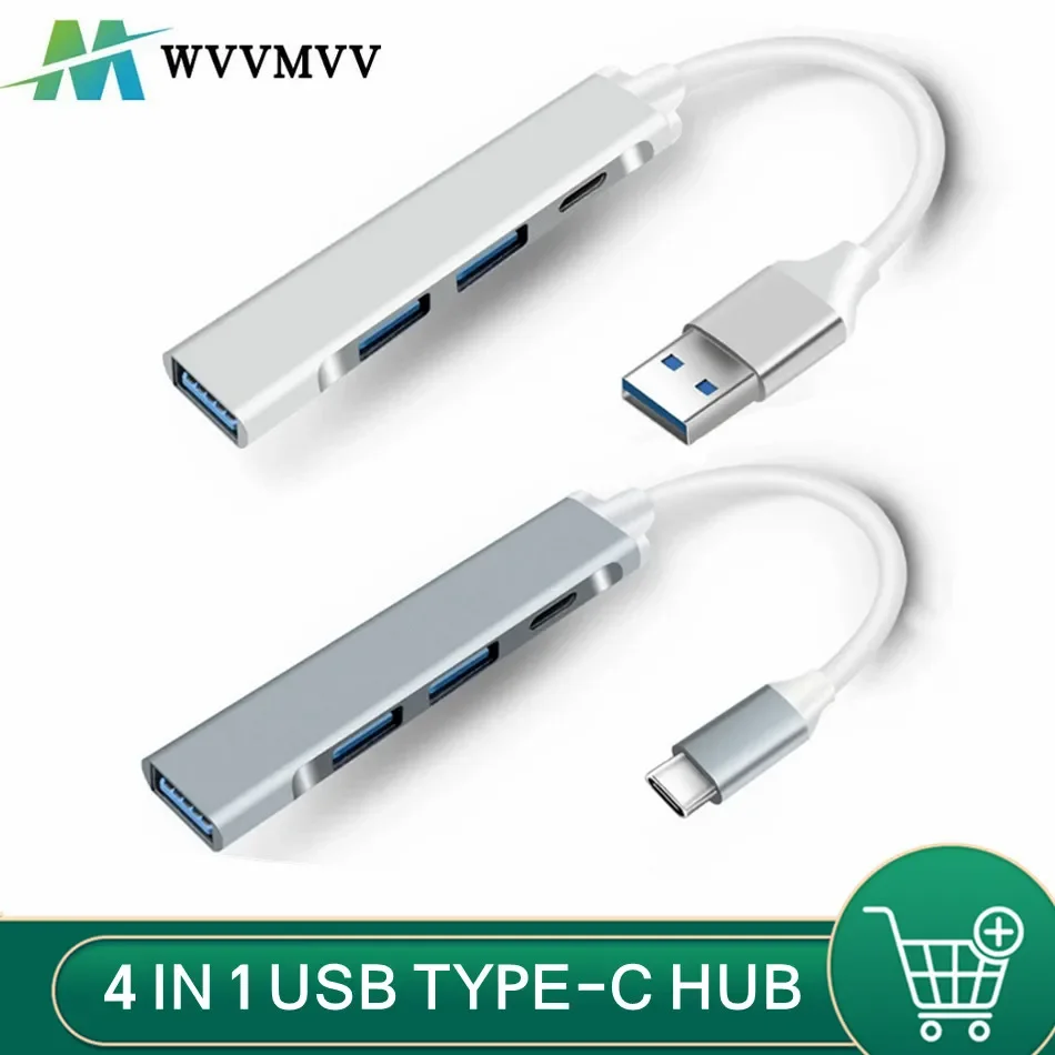 4 in 1 USB 3.0 HUB High Speed USB3.0 OTG 4 Port USB C HUB Multi Splitter Adapter for Xiaomi Lenovo Macbook Pro Accessories