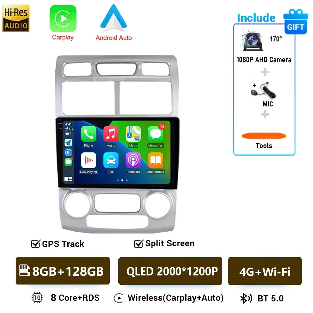 Autoradio voor Kia Sportage 2 2007 2008 2009 Multimedia Speler 2 Din Android 16 Carplay Auto Stereo GPS DVD Head Unit 5G WIFI