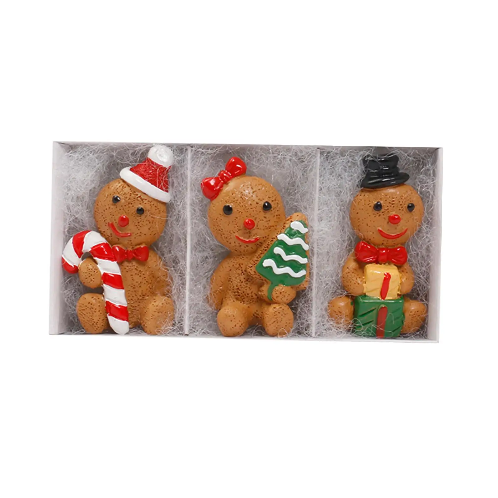3 قطع من تماثيل خبز الزنجبيل لتزيين عيد الميلاد لغرفة نوم طاولة العطلات