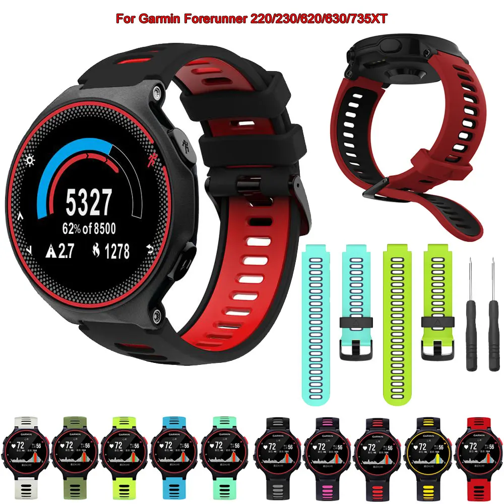 

Watch Band For Garmin Forerunner 735XT 735/220/230/235/620/630 Watch Soft Silicone Strap Replacement Sport Watchband Waterpoor