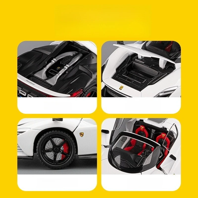 1:22 SP3 voiture de sport Simulation alliage son lumière modèle de voiture tirer BackToy voiture ornement modèle cadeau pour enfants