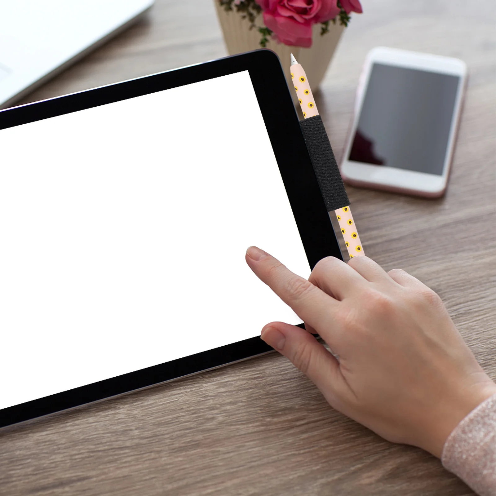 ملصق قلم مضاد للفقدان من البولي يوريثان، غطاء قلم سعة، حامل قلم رصاص، حافظة عصرية بسيطة لقلم اللوحي #6