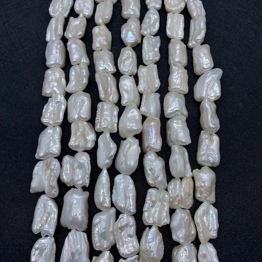 100% Natural Freshwater Pearls Pipa Beads High Quality Baroque Pearls White Shaped Beads DIY Fashion Jewelry Necklace Bracelet