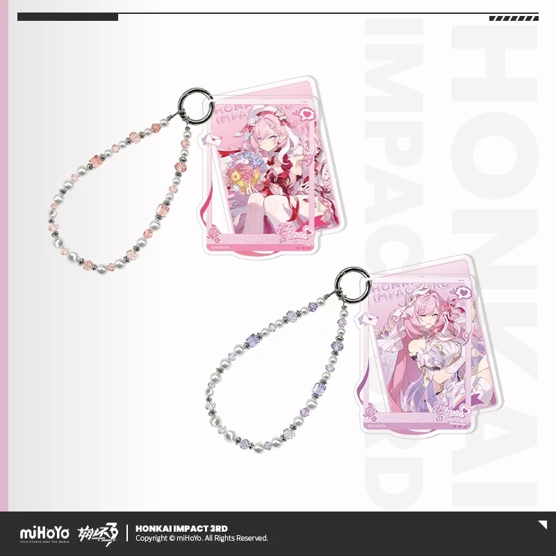 Official miHoYo Honkai Impact 3 Licensed Anime “Love Squared” Series Elysia Character Merchandise Acrylic Keychain Decoration