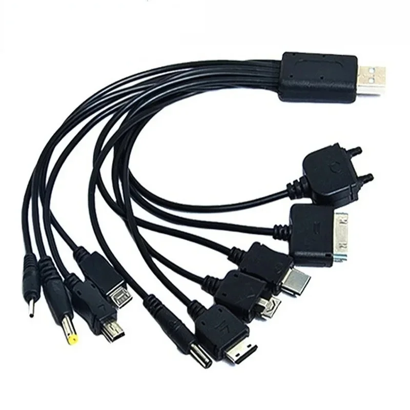 1/5/8pcs 10 In 1 Multi-Function USB Cable Universal Phone Charging Cable USB to Multiport Charging Cable Cord For Phone Charger