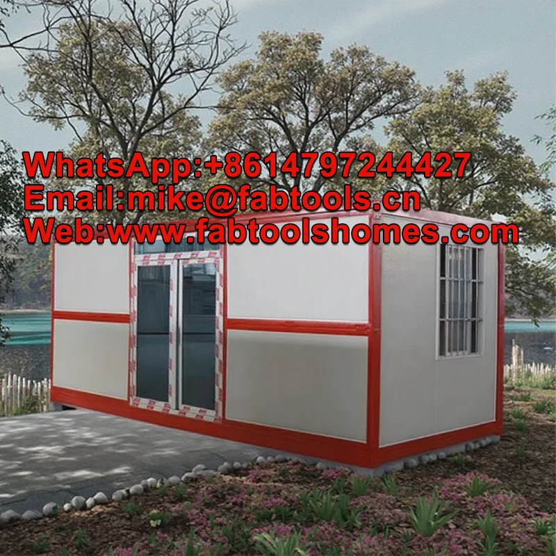 customize 40ft Hurricane proof bedroom modular house Light Steel foldable flat pack expandable prefab container houses