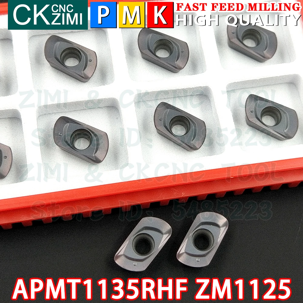 APMT1135RHF ZM1125 APMT 1135 RHF Carbide Chèn Nhanh Thức Ăn Xay Miếng Dụng Cụ Kim Loại CNC Tiện Indexable Xay Dụng Cụ Cắt