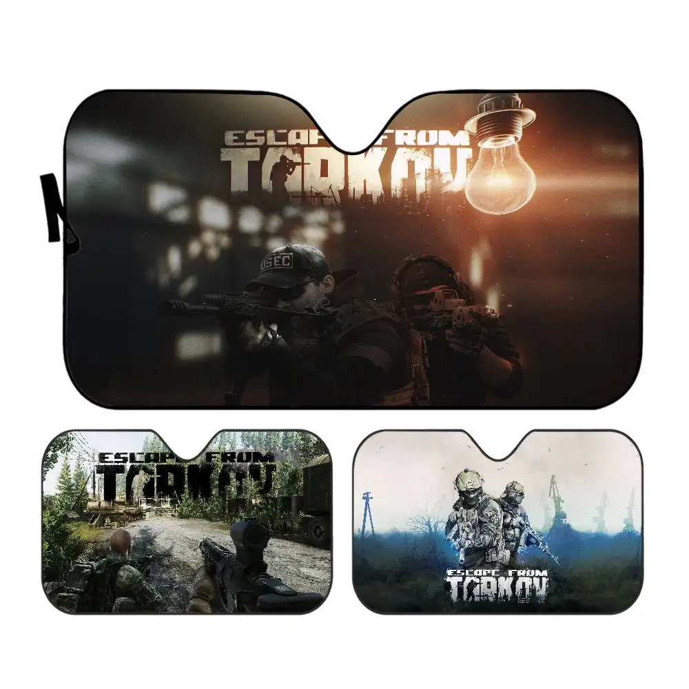 Shooting E-escape From T-tarkovS Game Car Windshield Sunshade Cover Foldable Sun Shade Visor Window Reflector Cars Keep Car Cool