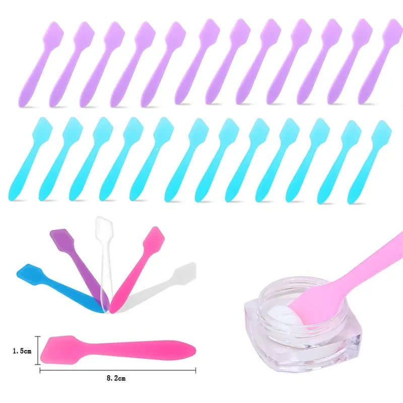 50Pcs Cosmetic Make Up Disposable Plastic Spatulas Skin Care Facial Cream Mask Spatula Cosmetic Make up Supply Dispensers