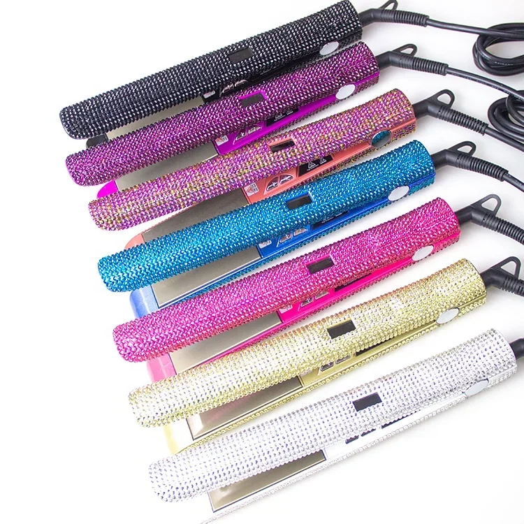 Crystal Diamond Hair Iron Flat Iron Hair Straightener Bling Shiny Fashion