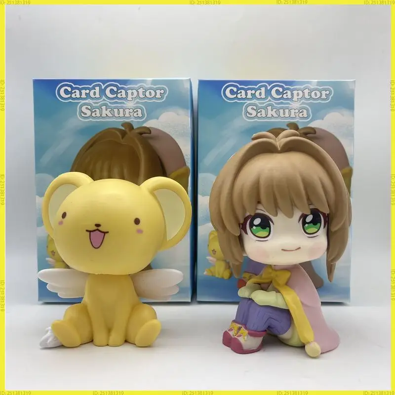 

Cardcaptor Sakura Big Head Series Sitting Cute PVC Box Set Anime Girl Figurines Exquisite Desktop Decoration Girl Gifts Toys