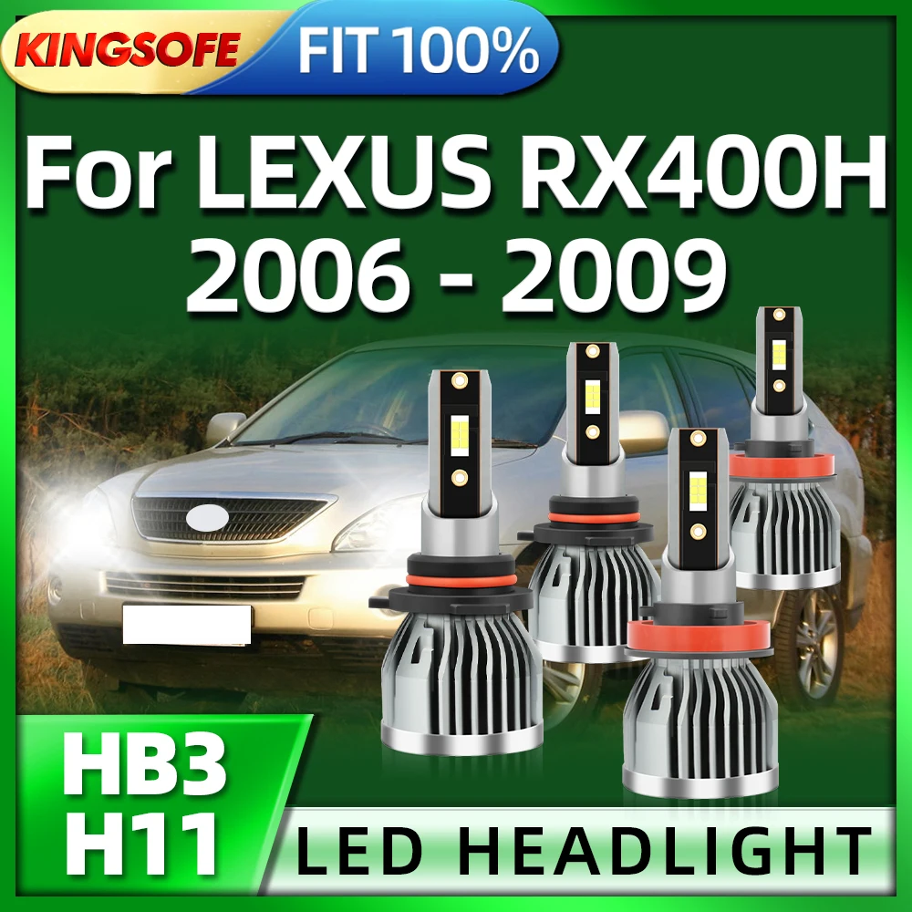 

KINGSOFE led Lights H11 Headlight HB3 6000K Car Auto Headlamp Bulbs For LEXUS RX400H 2006 2007 2008 2009