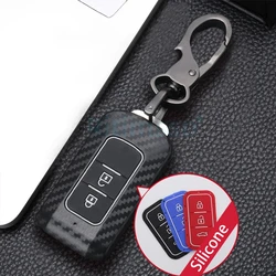 Funda de fibra de carbono ABS para llave de coche MITSUBISHI OUTLANDER 3 Lancer 10 L200 ASX Colt Pajero sport ECLIPSE CROSS