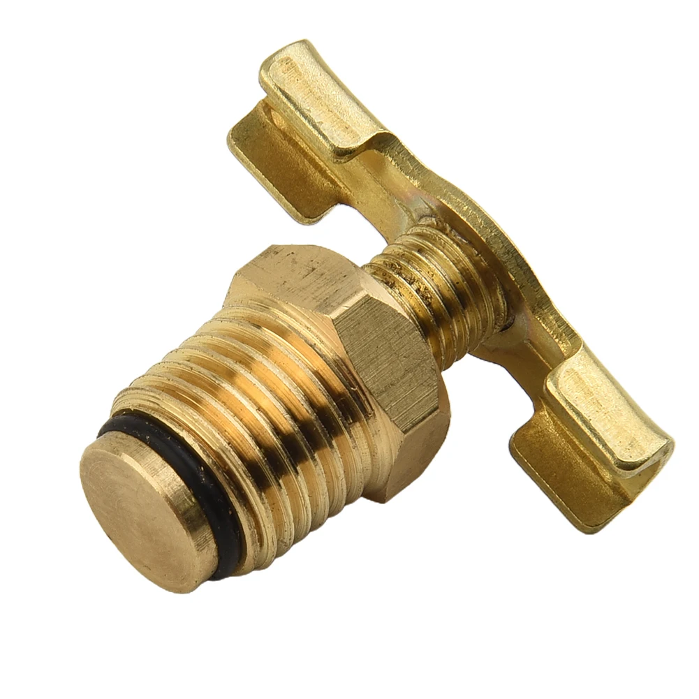 Drain Valve 1/4\" Thread Air Compressor Tank Accessories Air Compressor Tank Brass T-Handle Tool Accessories Air Compressor Tank