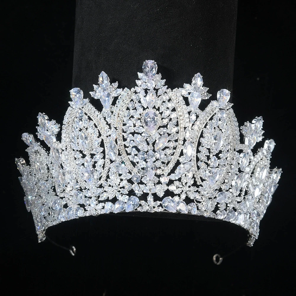 European and American Zircon Bridal Hair Crown Beauty Pageant Party Dress Headwear Wedding Photography Birthday Hair Accessories