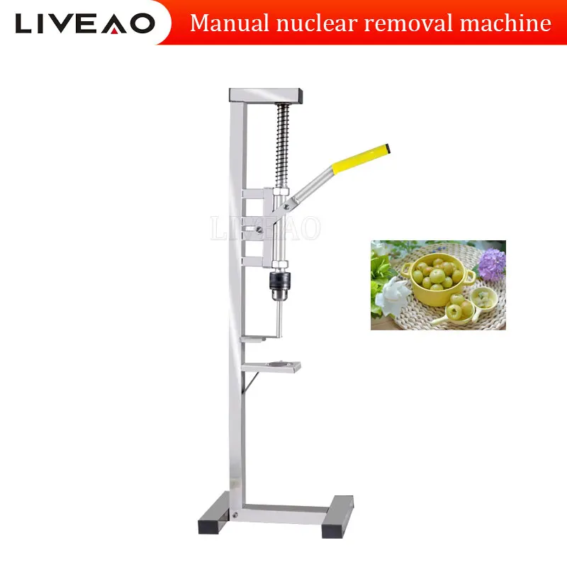 Stainless Steel Manual Red Date Core Hand Press Hawthorn Meat Pit Separating Tool Seed Pitting Removing Machine