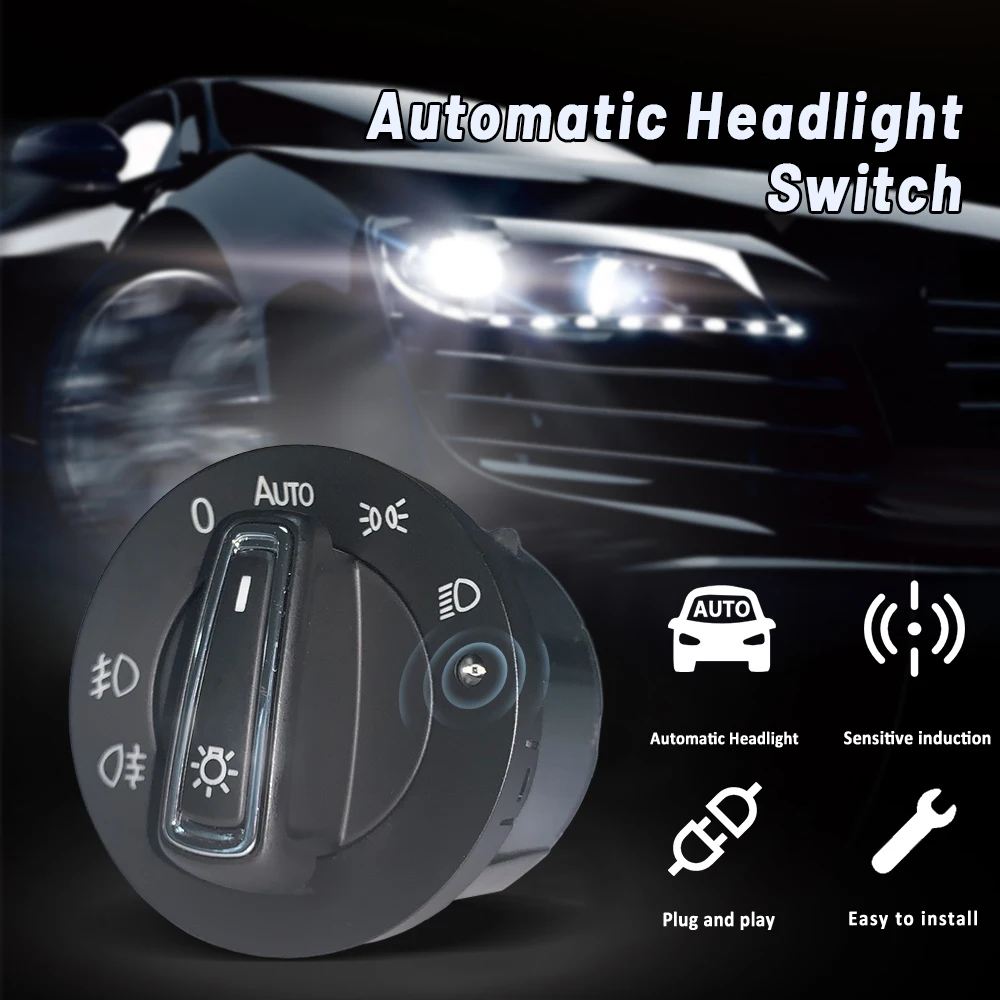 

Car Headlight Switch Fog Light Control for VW Golf 7 6 MK6 Mk7 Scirocco Jetta MK5 Tiguan MK1 MK2 Passat B6 B7 Tuning Polo Bora