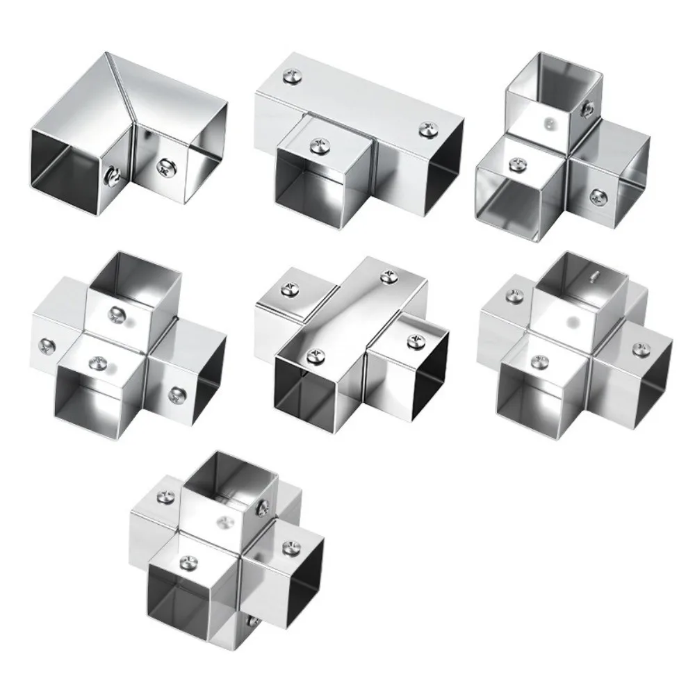 20mm 30mm Square Tube Connector Two/Three/Four/Five-Way Heavy Duty Metal Tube Fitting Right Angle Quick Connect
