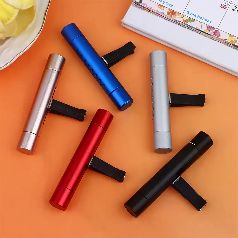 NEW Car Fragrance Air Freshener Smell Aromatherapy Clip Exhaust Vent Perfum 5pcs Refill Sticks Auto Interior Accessorie