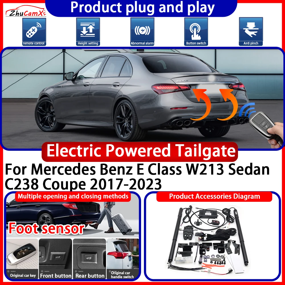 Powered Tailgate for Mercedes Benz E Class W213 Sedan C238 Coupe 2017-2023 Anti Pinch Smart Intelligent Control Gate Lift Kit