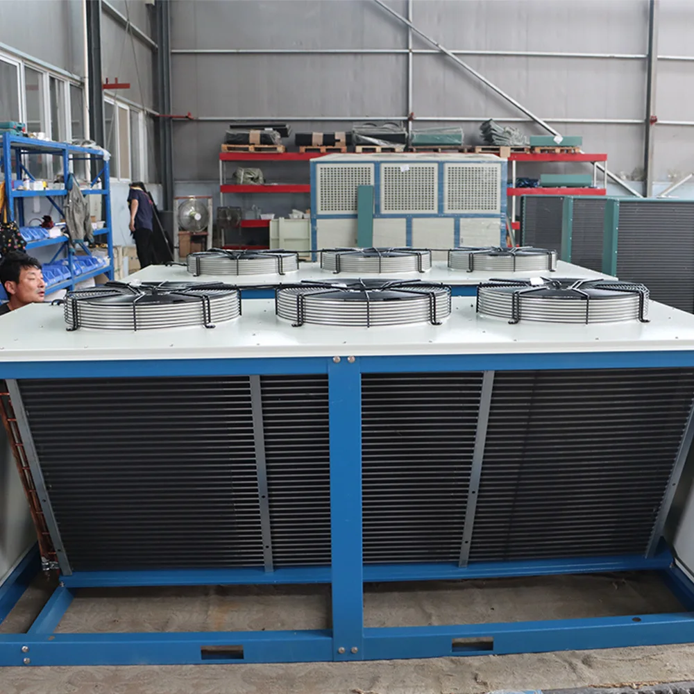 مكثف عالي الكفاءة على شكل حرف V - مكثف تبريد صناعي لتبريد الطعام ولحم البقر ولحم الخنزير
