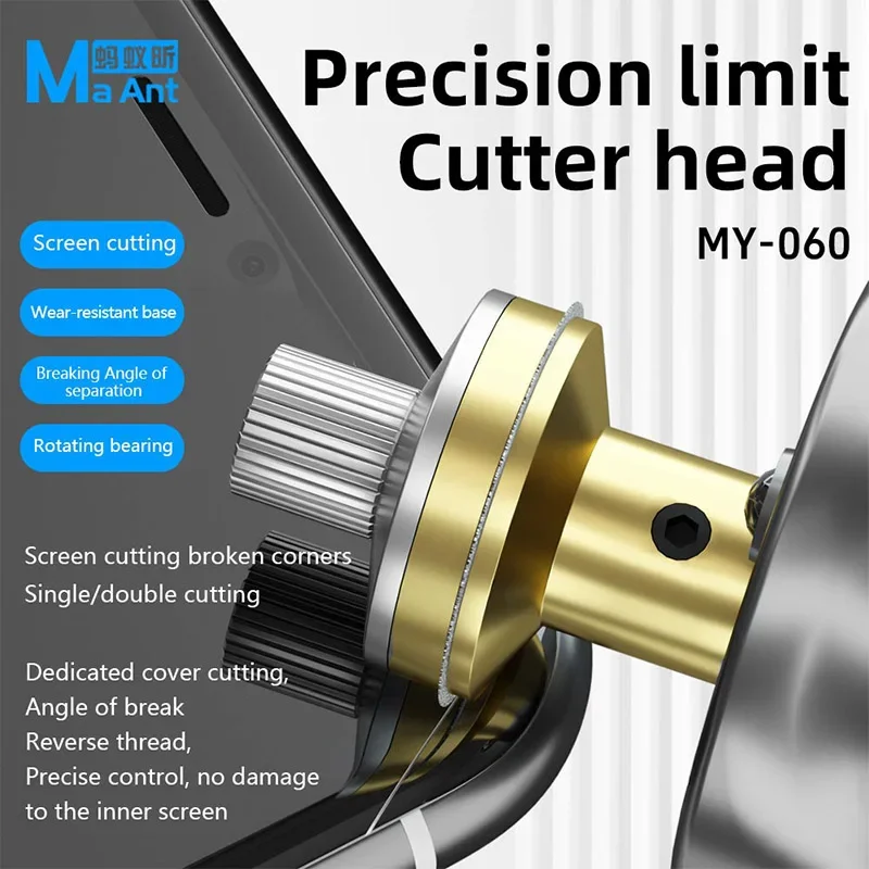 MaAnt MY-060 Precision LCD Screen Limit Cutter Head for Mobile Phone Repair Reverse Thread Screen Angle Separation Cutting Head