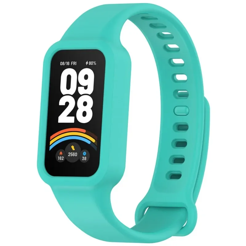 Silikonarmband+Hülle für Xiaomi Smart Band 9 Active Strap Smartwatch-Zubehör Armband für Redmi Band 3 Armband Uhrenhülle – Detail 32